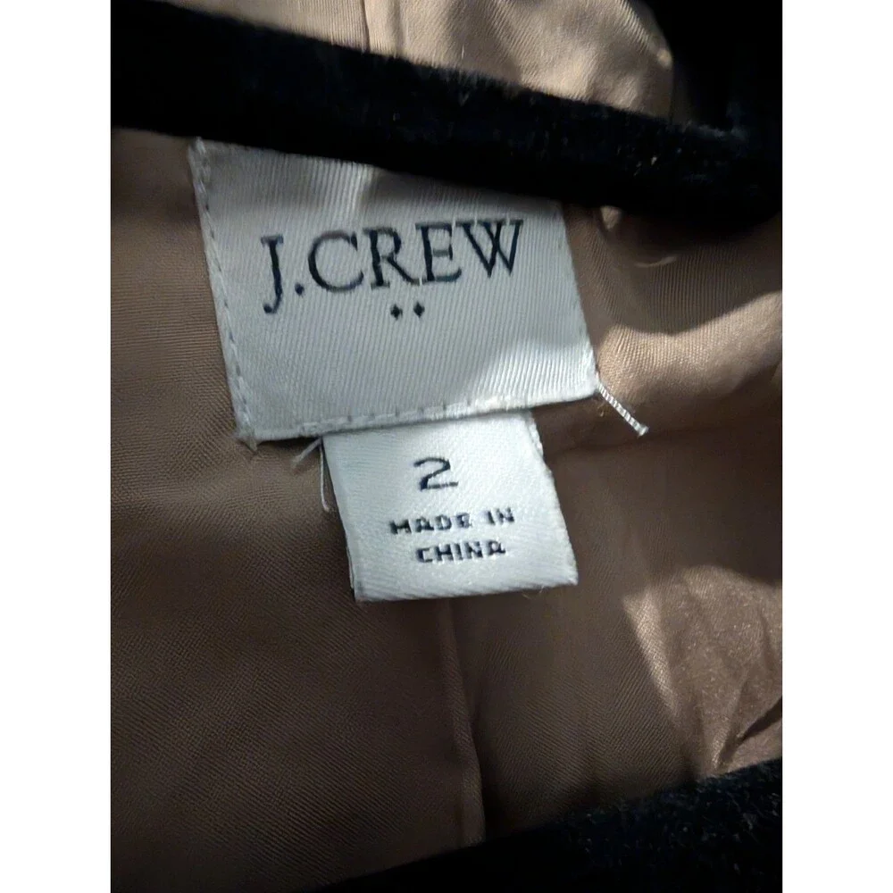 J.Crew City Coat Tan Wool Blend Standing Collar Quiet Luxury Coat Size 2 Classic - Picture 4 of 9